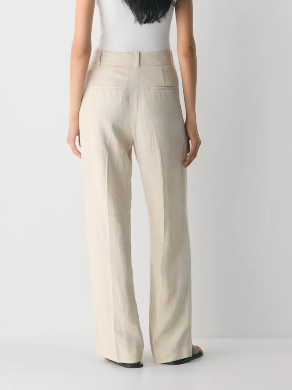NWT Aritzia - Effortless Pant - Power Linen - Size 8 Cool Beige